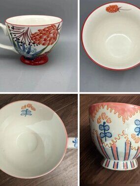 [Set of TWO] Anthropologie x Potters Studio - 14 oz. Pedestal Footed Mugs